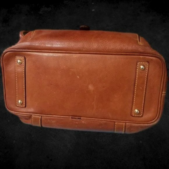 DOONEY & BOURKE Florentine Genuine Italian Leather Zippered Pocket Satchel Lined - Picture 5 of 8